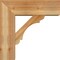 Ekena Millwork Olympic Block Rough Sawn Bracket w/ Offset Brace, Western Red Cedar, 8"W x 24"D x 24"H BKT0806X24X24OLY05RWR - alternate 2